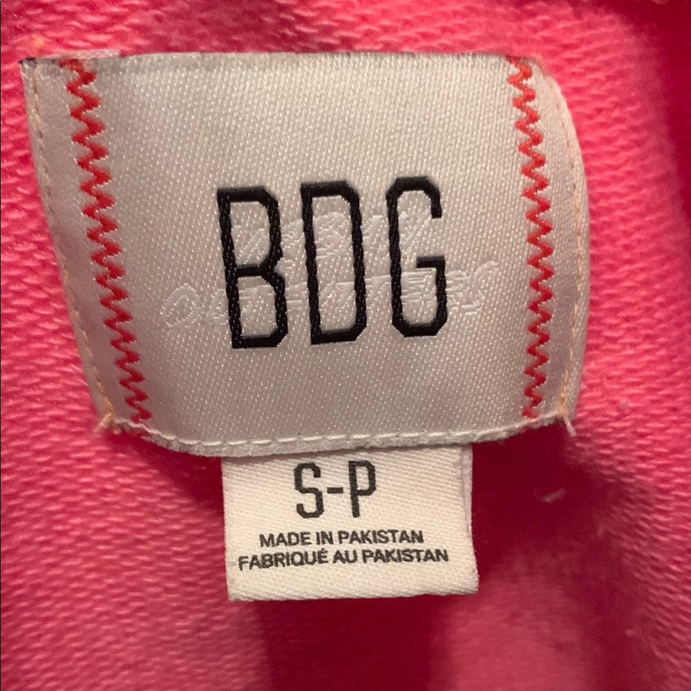 BDG Bomber Sweat Jacket Sporty Zip-Up (Pink) - Picture 2 of 16